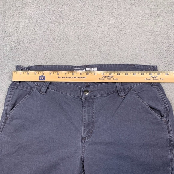 Carhartt Rugged Flex Loose Fit Canvas Work Pants Womens Size 18 Short Gray - Picture 4 of 13